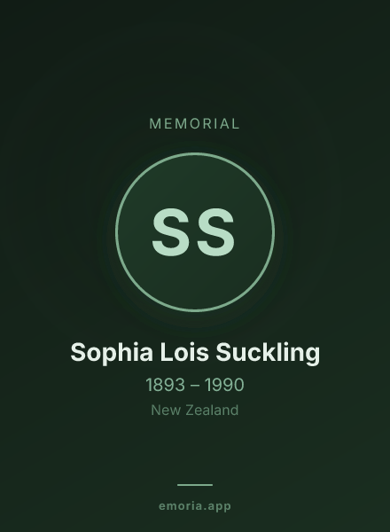 Memorial portrait of Sophia Lois Suckling