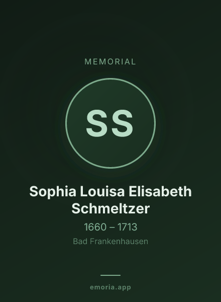 Memorial portrait of Sophia Louisa Elisabeth Schmeltzer