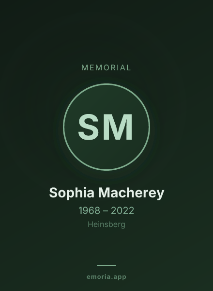 Memorial portrait of Sophia Macherey