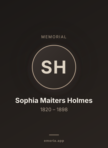 Memorial portrait of Sophia Maiters Holmes