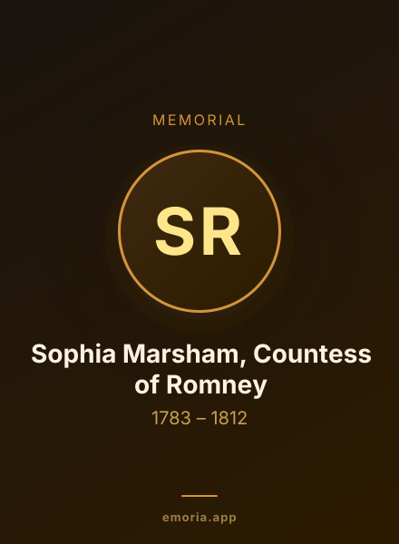 Memorial portrait of Sophia Marsham, Countess of Romney