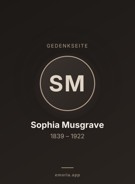 Gedenkportrait von Sophia Musgrave