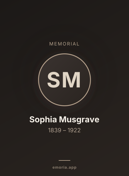 Memorial portrait of Sophia Musgrave