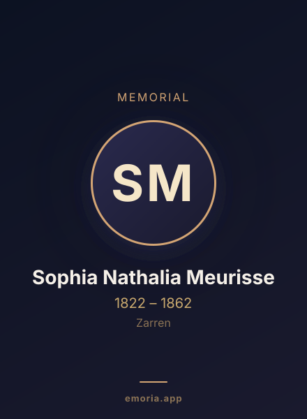Memorial portrait of Sophia Nathalia Meurisse