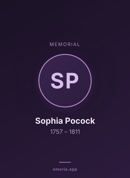 Memorial portrait of Sophia Pocock