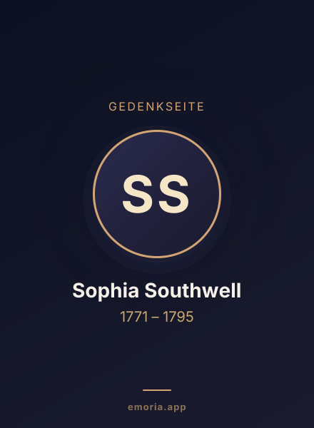 Gedenkportrait von Sophia Southwell