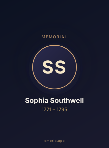 Memorial portrait of Sophia Southwell