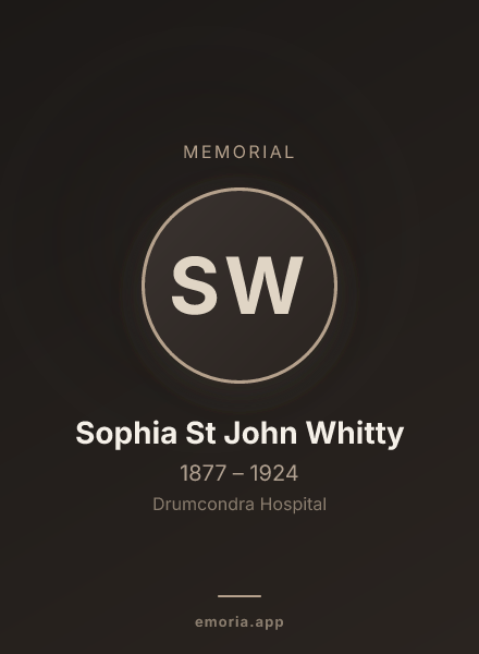 Memorial portrait of Sophia St John Whitty