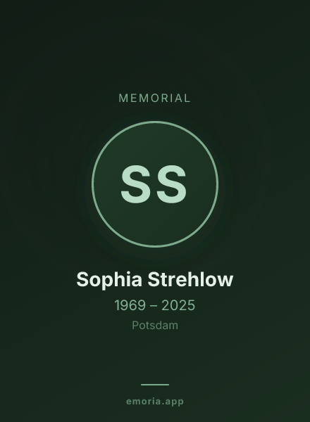 Memorial portrait of Sophia Strehlow