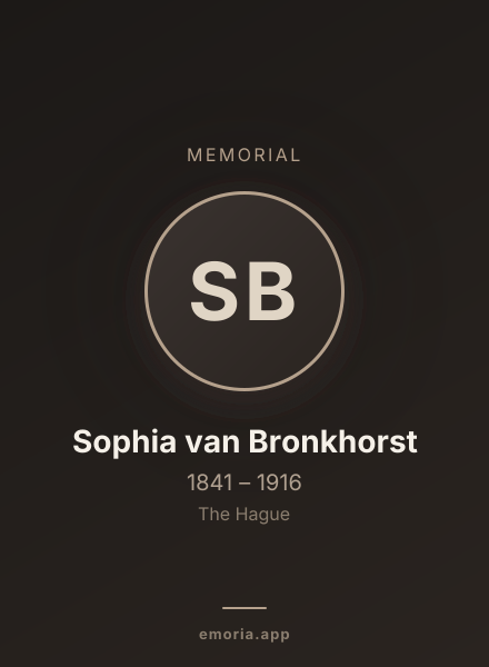 Memorial portrait of Sophia van Bronkhorst