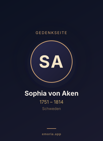 Gedenkportrait von Sophia von Aken