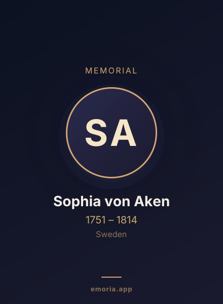 Memorial portrait of Sophia von Aken
