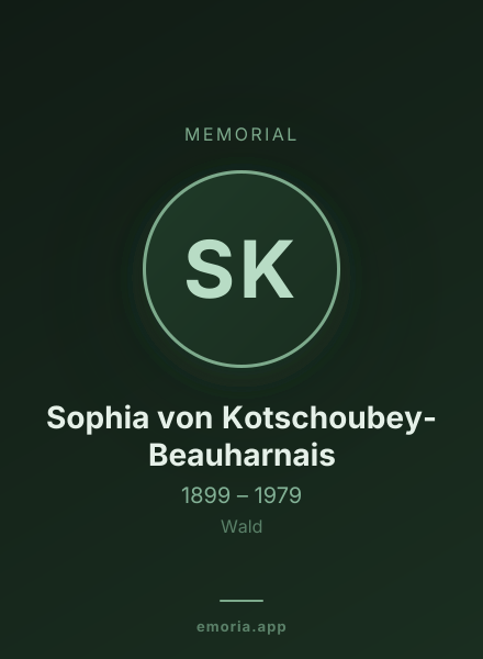 Memorial portrait of Sophia von Kotschoubey-Beauharnais