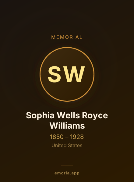 Memorial portrait of Sophia Wells Royce Williams