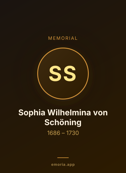 Memorial portrait of Sophia Wilhelmina von Schöning