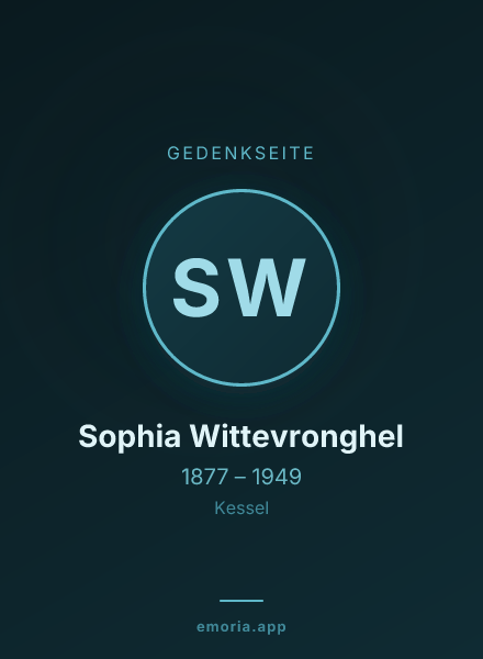 Gedenkportrait von Sophia Wittevronghel