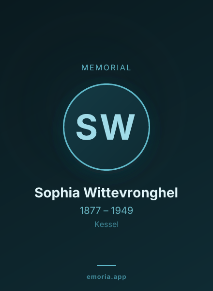 Memorial portrait of Sophia Wittevronghel