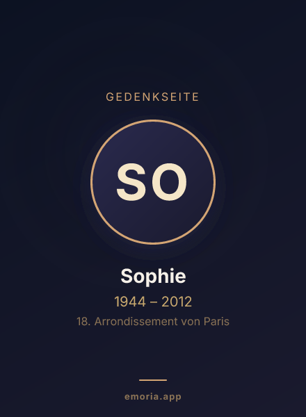 Gedenkportrait von Sophie