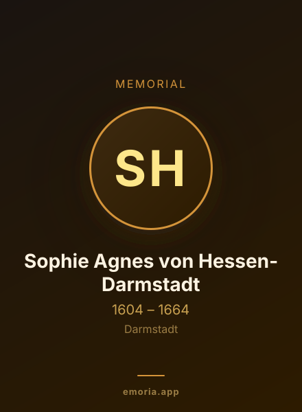 Memorial portrait of Sophie Agnes von Hessen-Darmstadt