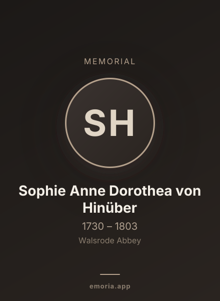 Memorial portrait of Sophie Anne Dorothea von Hinüber