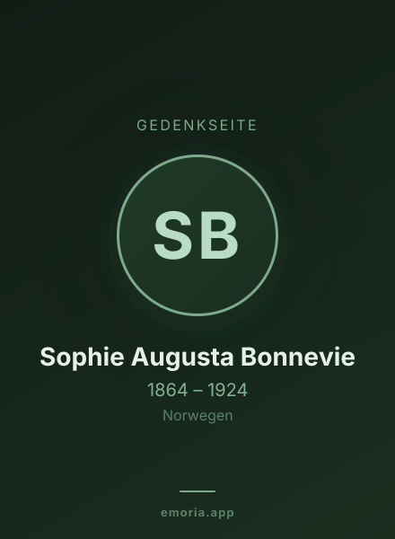 Gedenkportrait von Sophie Augusta Bonnevie
