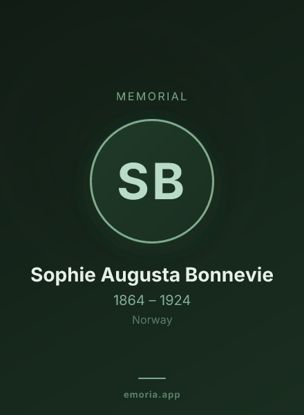 Memorial portrait of Sophie Augusta Bonnevie