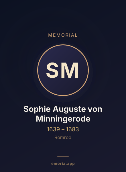 Memorial portrait of Sophie Auguste von Minningerode