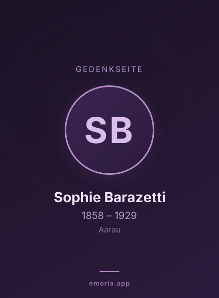 Gedenkportrait von Sophie Barazetti