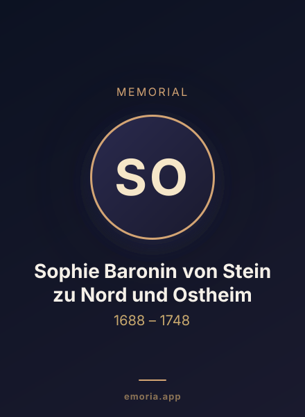 Memorial portrait of Sophie Baronin von Stein zu Nord und Ostheim