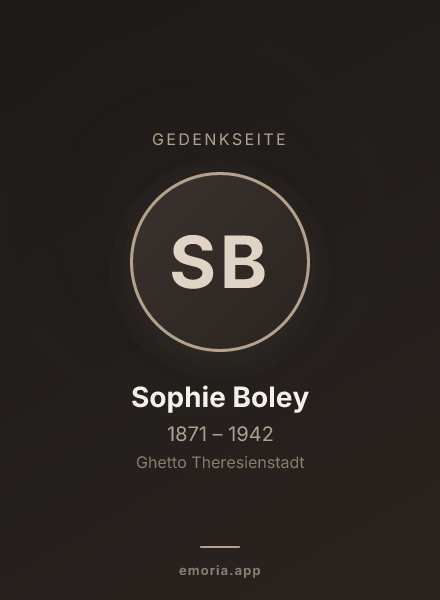 Gedenkportrait von Sophie Boley