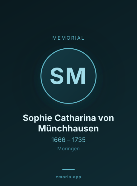 Memorial portrait of Sophie Catharina von Münchhausen