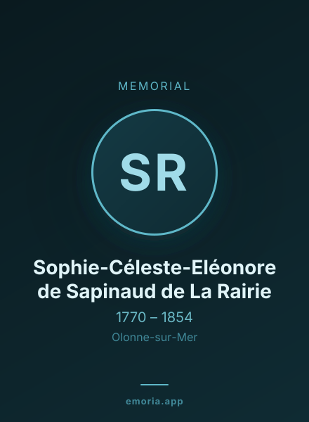 Memorial portrait of Sophie-Céleste-Eléonore de Sapinaud de La Rairie