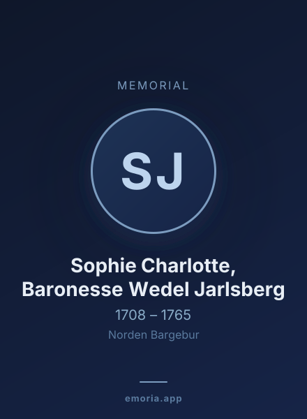 Memorial portrait of Sophie Charlotte, Baronesse Wedel Jarlsberg