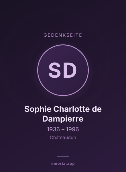 Gedenkportrait von Sophie Charlotte de Dampierre