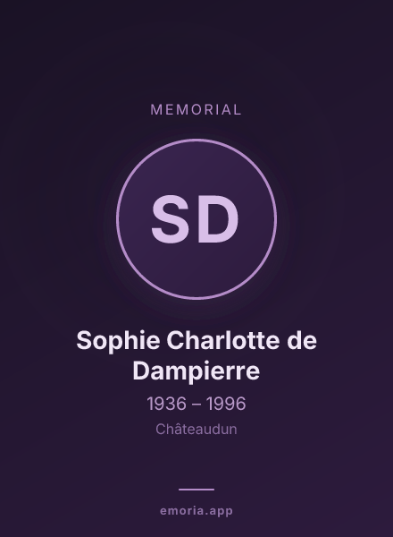 Memorial portrait of Sophie Charlotte de Dampierre