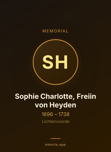 Memorial portrait of Sophie Charlotte, Freiin von Heyden