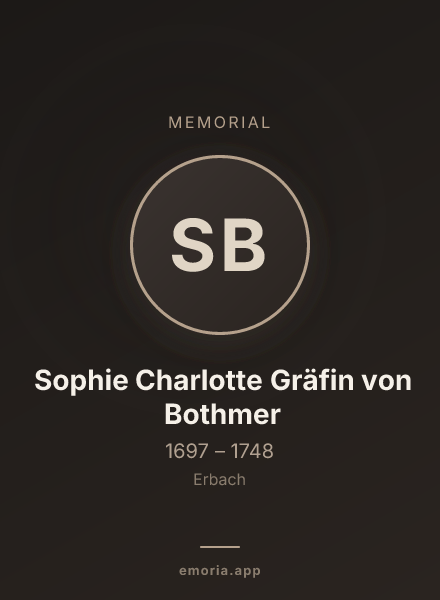 Memorial portrait of Sophie Charlotte Gräfin von Bothmer