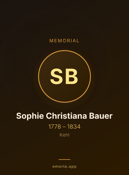 Memorial portrait of Sophie Christiana Bauer