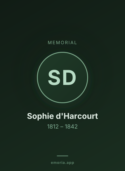 Memorial portrait of Sophie d'Harcourt