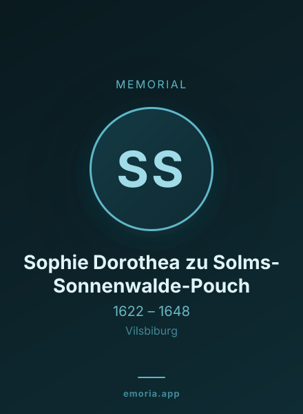 Memorial portrait of Sophie Dorothea zu Solms-Sonnenwalde-Pouch