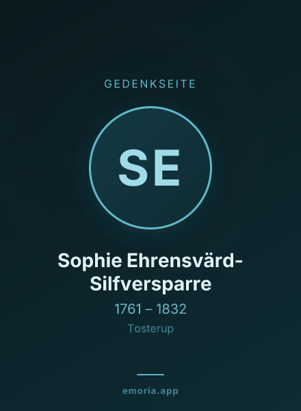 Gedenkportrait von Sophie Ehrensvärd-Silfversparre