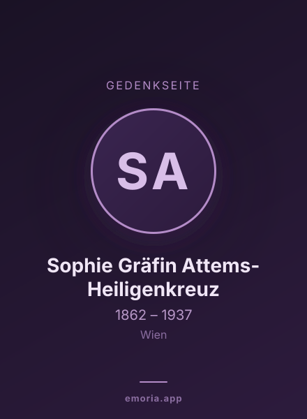 Gedenkportrait von Sophie Gräfin Attems-Heiligenkreuz