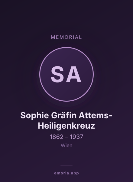 Memorial portrait of Sophie Gräfin Attems-Heiligenkreuz