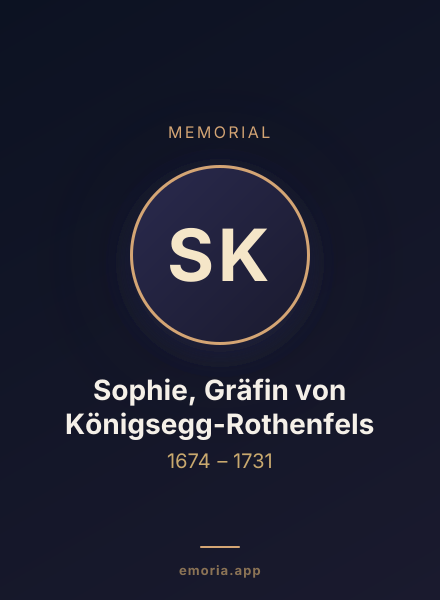 Memorial portrait of Sophie, Gräfin von Königsegg-Rothenfels