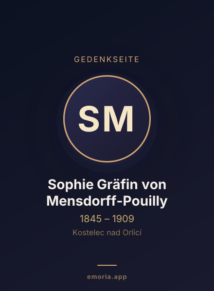 Gedenkportrait von Sophie Gräfin von Mensdorff-Pouilly