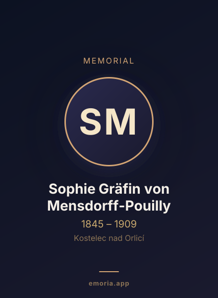 Memorial portrait of Sophie Gräfin von Mensdorff-Pouilly