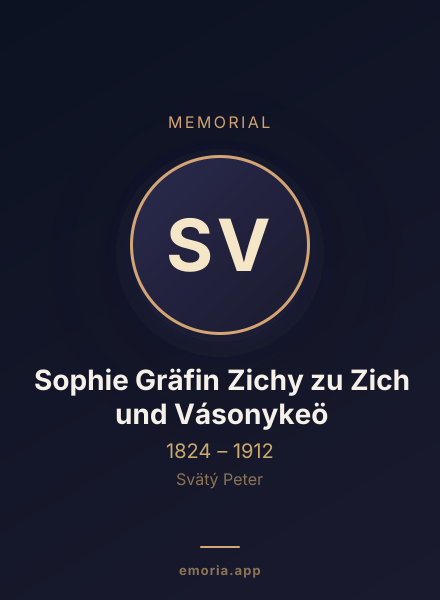 Memorial portrait of Sophie Gräfin Zichy zu Zich und Vásonykeö