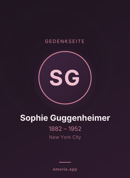 Gedenkportrait von Sophie Guggenheimer