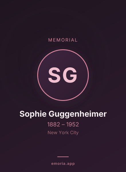 Memorial portrait of Sophie Guggenheimer