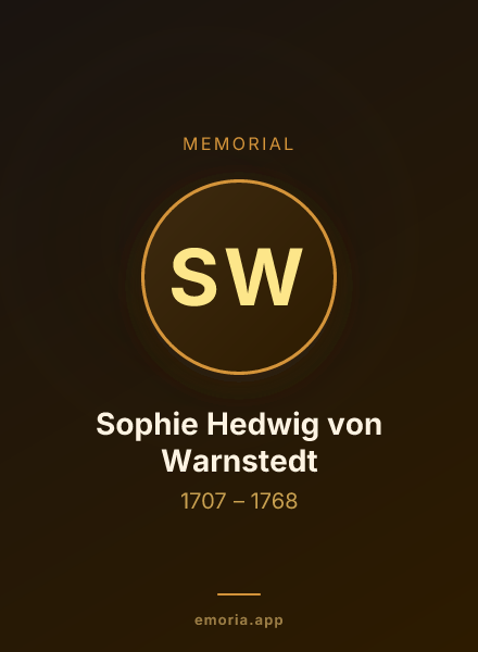 Memorial portrait of Sophie Hedwig von Warnstedt